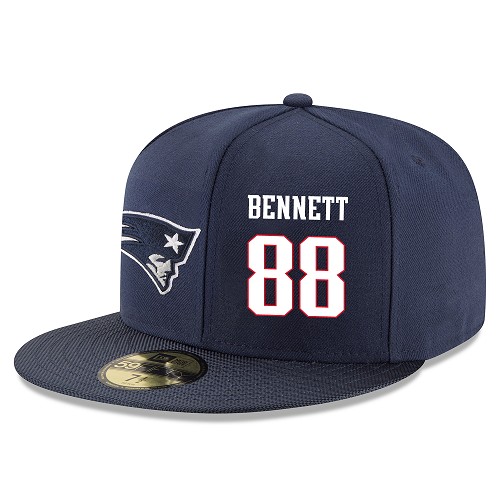 NFL New England Patriots #88 Martellus Bennett Snapback Adjustable Player Hat - Navy/White